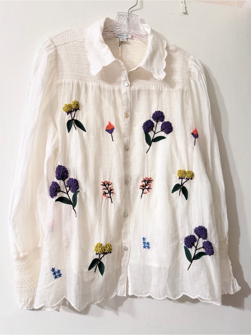 SUNDANCE NWT “Floriana  Bloom” Boho Chic Blouse Sz L